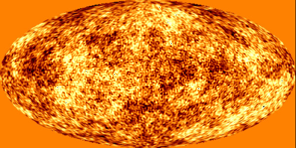Una simulazione della radiazione cosmica di fondo vista da Planck