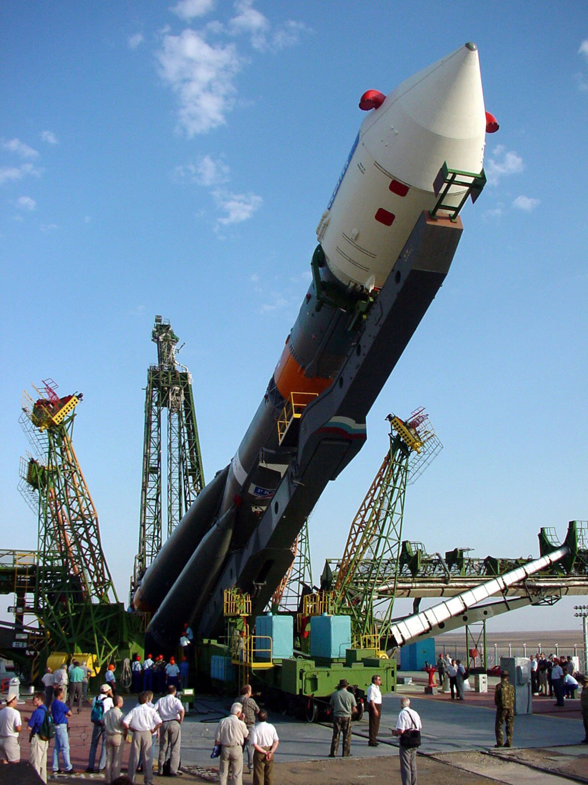 Soyuz launcher on the launch pad