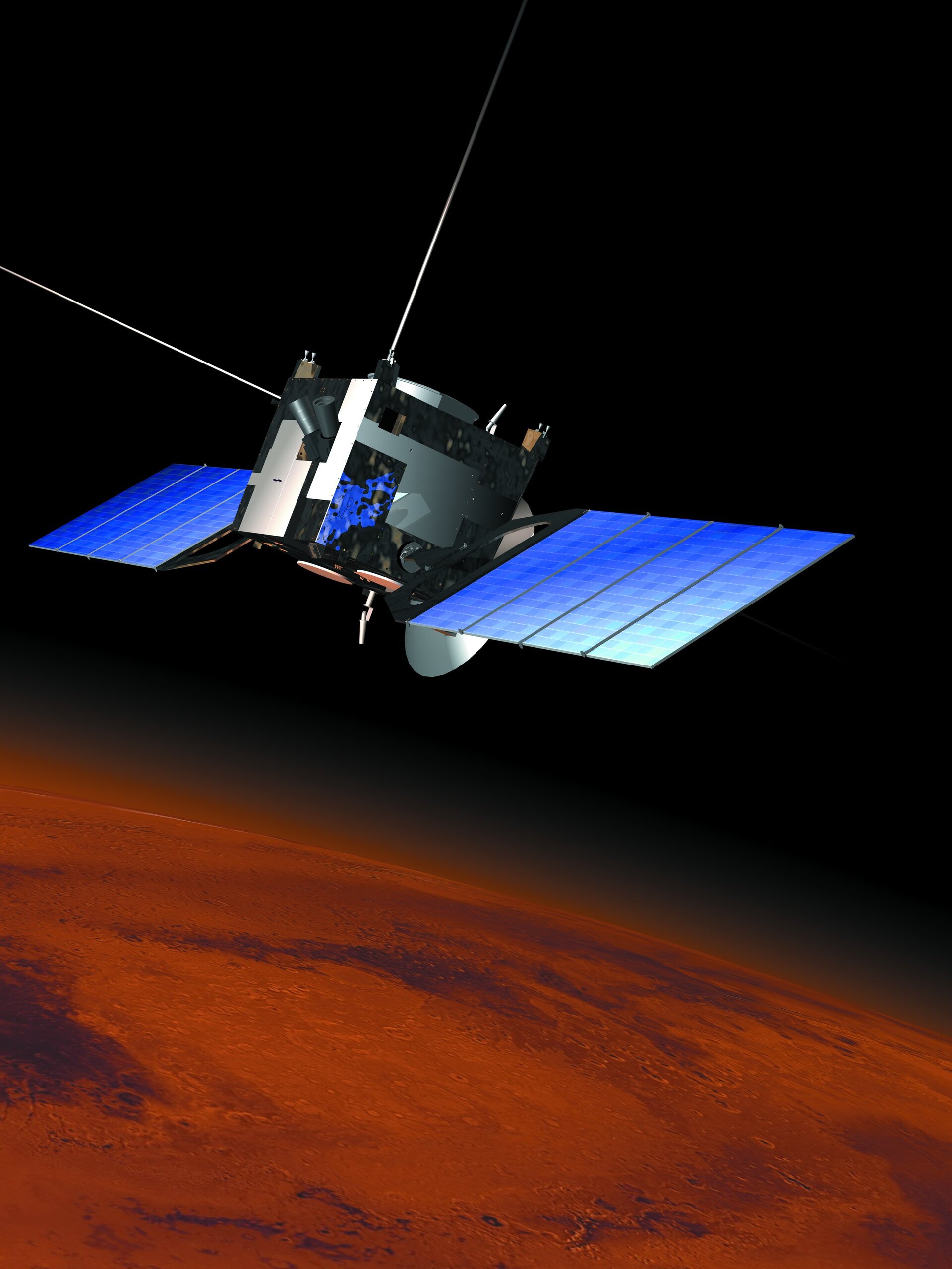 Der Orbiter über dem Mars