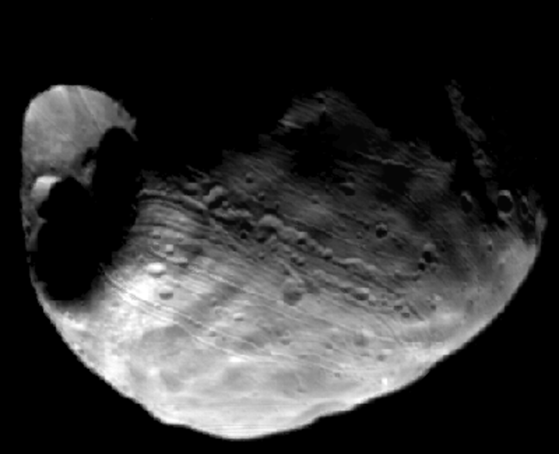 Marsmond Phobos mit dem gigantischen Stickney-Krater