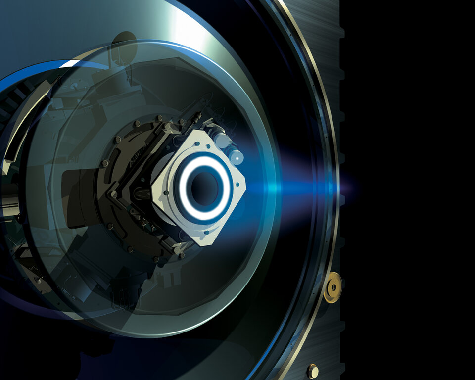 Artist's impression of SMART-1 ion engine