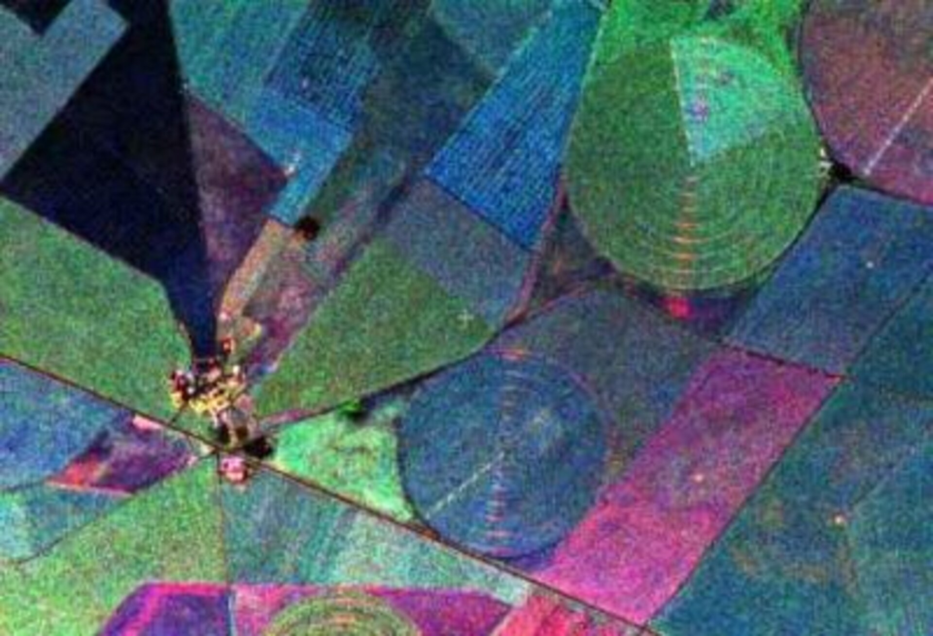 Colour composite of airborne radar images