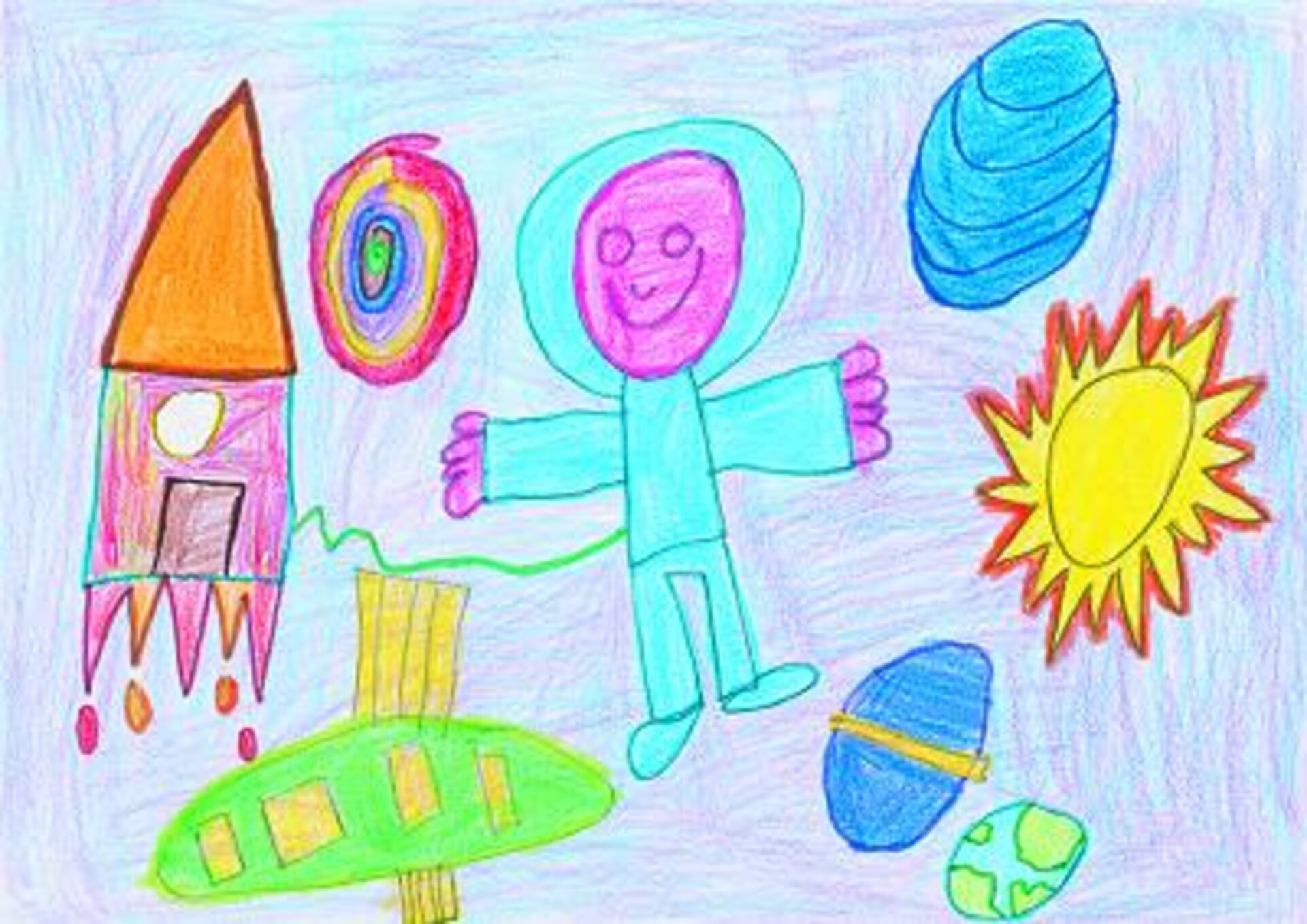 Happy and colourful drawing from the CP Ramon Laporte primary school