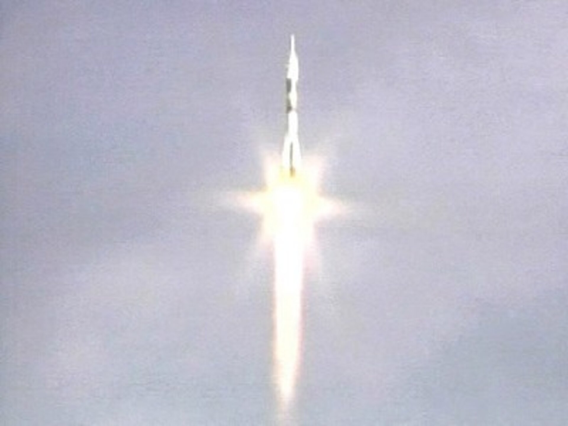 Lift-off of the Cervantes Mission from Baikonur at 07:38 CEST