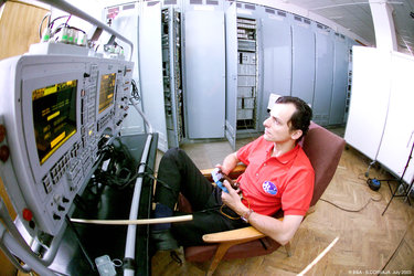 Pedro Duque during Soyuz training at Star City