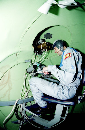 Pedro Duque during training at Star City