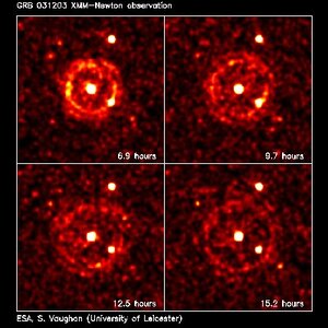 EPIC camera shows the expanding rings caused by a flash of X-rays