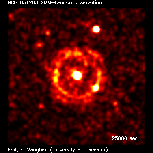 EPIC camera shows the expanding rings caused by a flash of X-rays