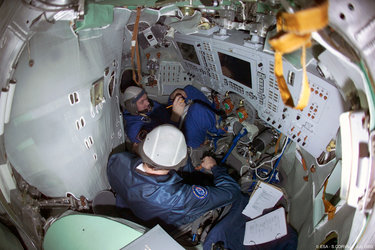 Training in the Soyuz simulator at Star City