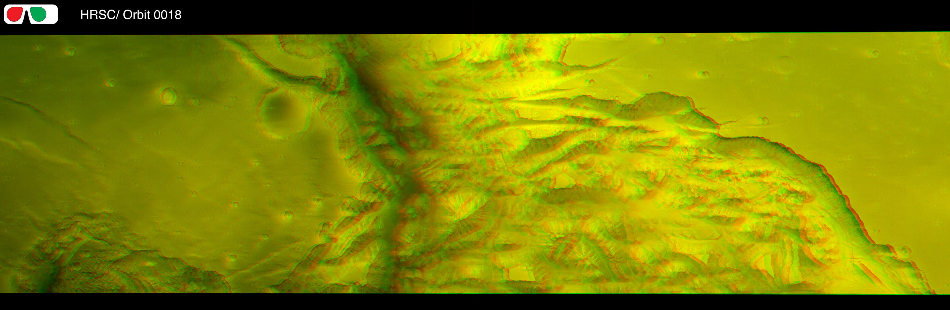 3D HRSC image, Martian equator