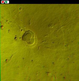 3D image of the Hecates Tholus volcano