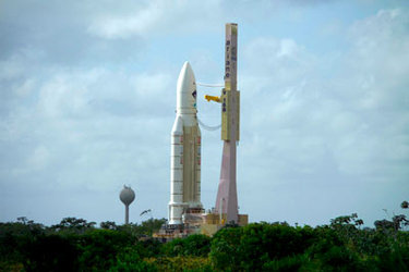 Ariane 5G, atop its mobile launch platform