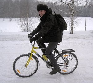 Cycling to training at Star City