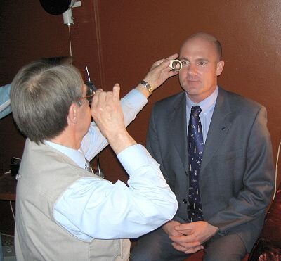 An eye test was also part of the medical examination