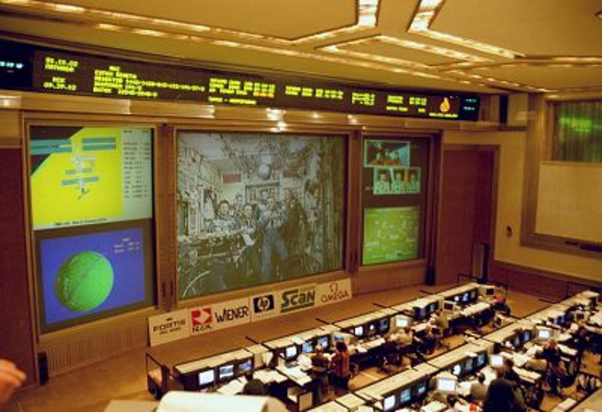 Main room at TsUP, the Russian mission control centre