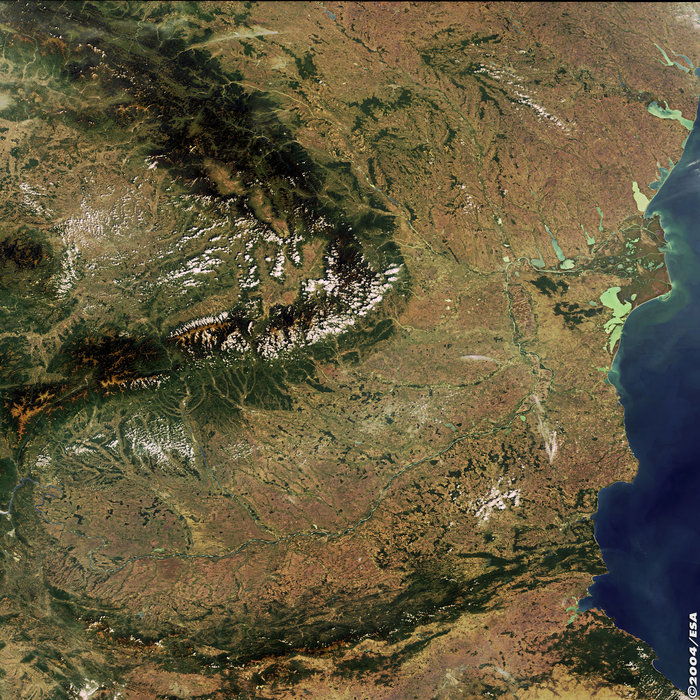 Space in Images - 2004 - 03 - Romania, Danube Mouth - MERIS - 28 ...