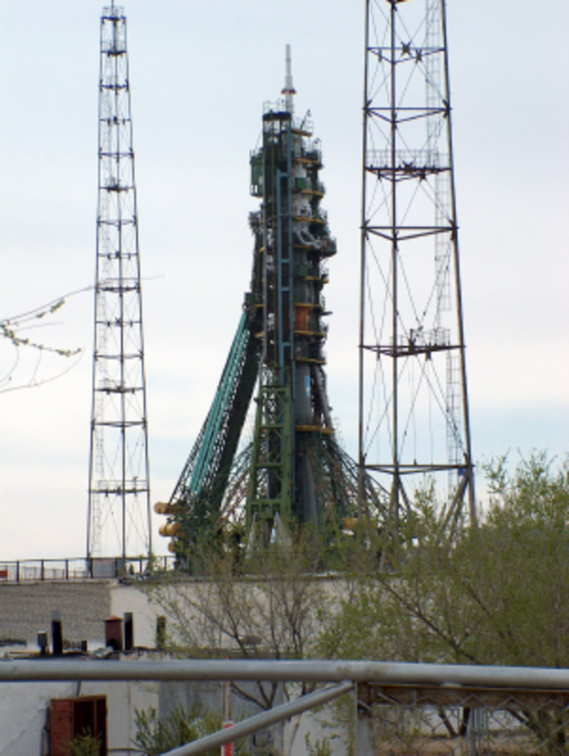 Delta mission Soyuz rocket  at launch pad