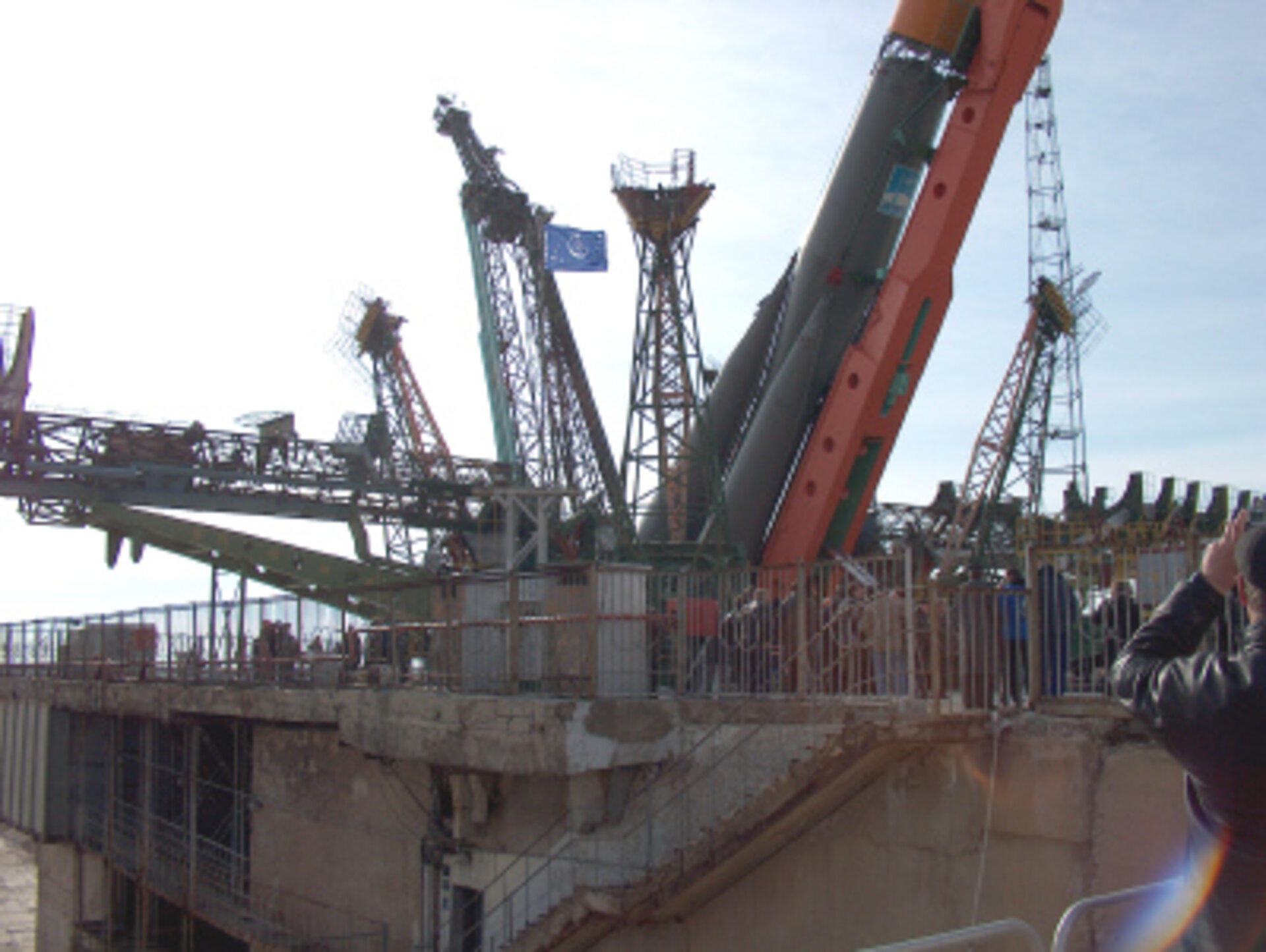 Delta mission Soyuz rocket  at launch pad