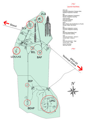 Launcher facilities at Europe's Spaceport