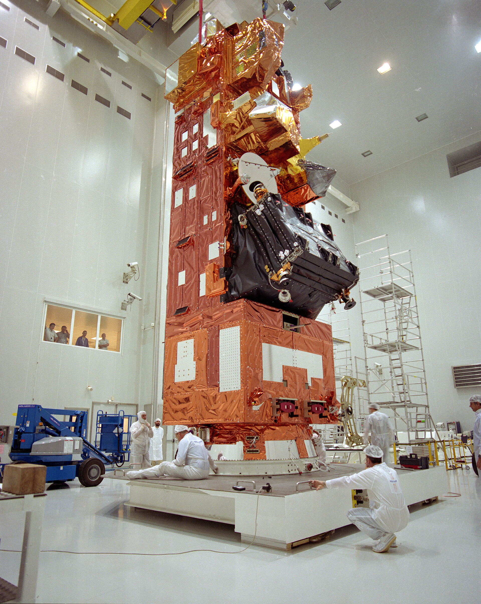 The Envisat satellite in the S5 building