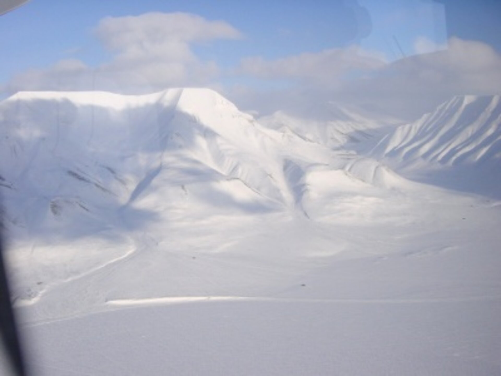 View of Svalbard from campaign aircraft