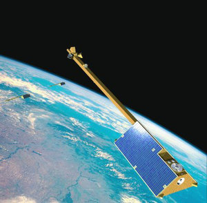 Drei SWARM-Kleinsatelliten erkunden das Erdmagnetfeld