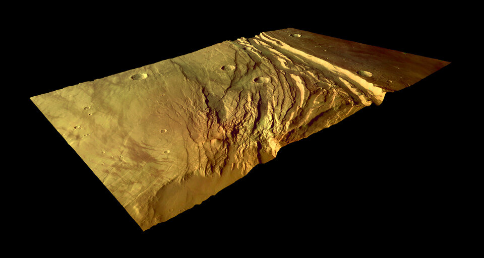 Perspective view of Acheron Fossae