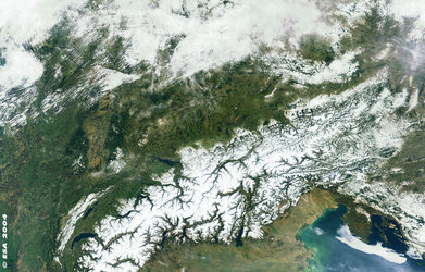 The Alps - MERIS, 16 March 2004