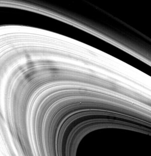 Picture of Saturn's rings on 22 August 1981