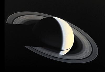 Voyager 1 looked back at Saturn on 16 November 1980