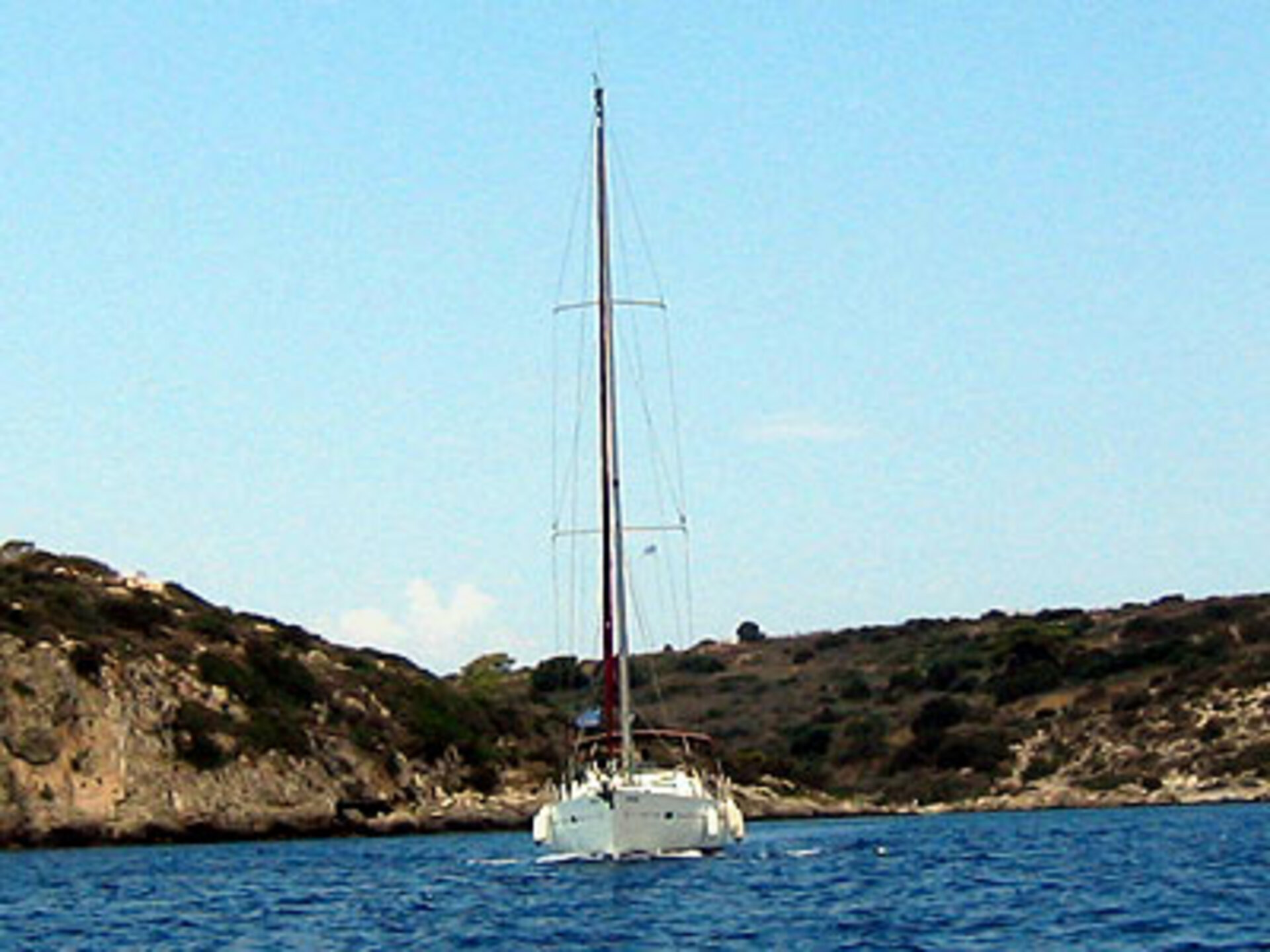 Boat used for demonstration offshore of Athens