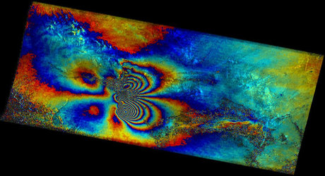 Envisat WSM/IM InSAR image of Bam