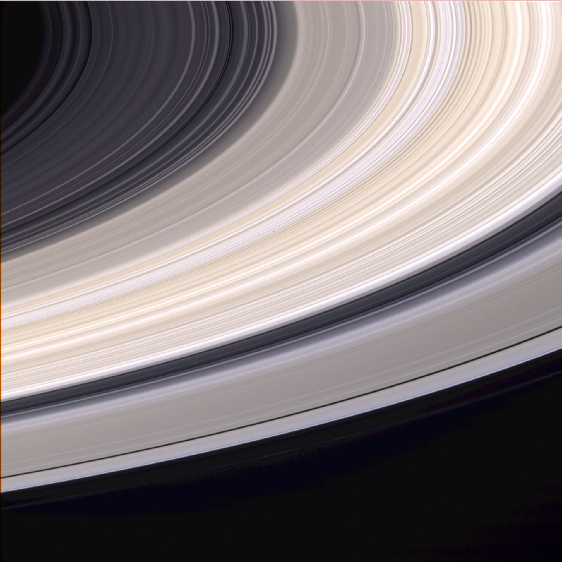 A rainbow on Saturn's rings : r/space