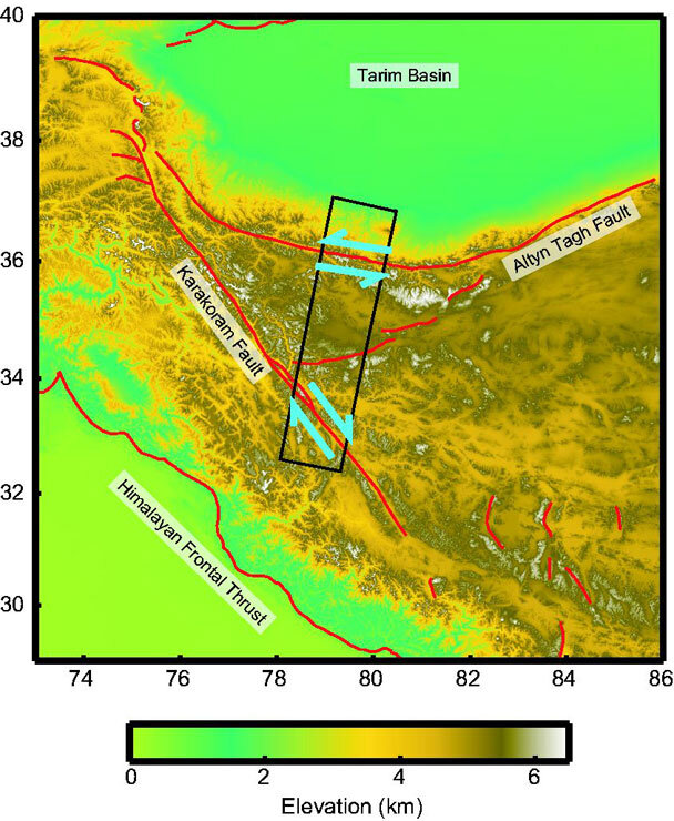 Topography and tectonics of western Tibet