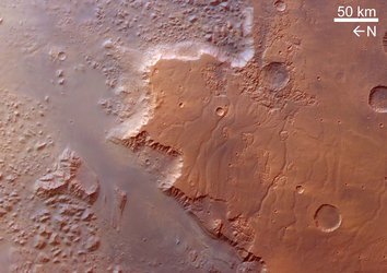 The southern part of Valles Marineris, called Eos Chasma