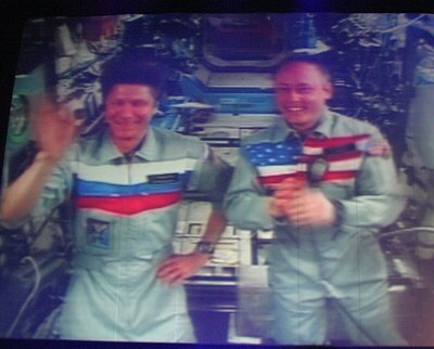 Expedition Nine joined the Cologne audience live from the ISS