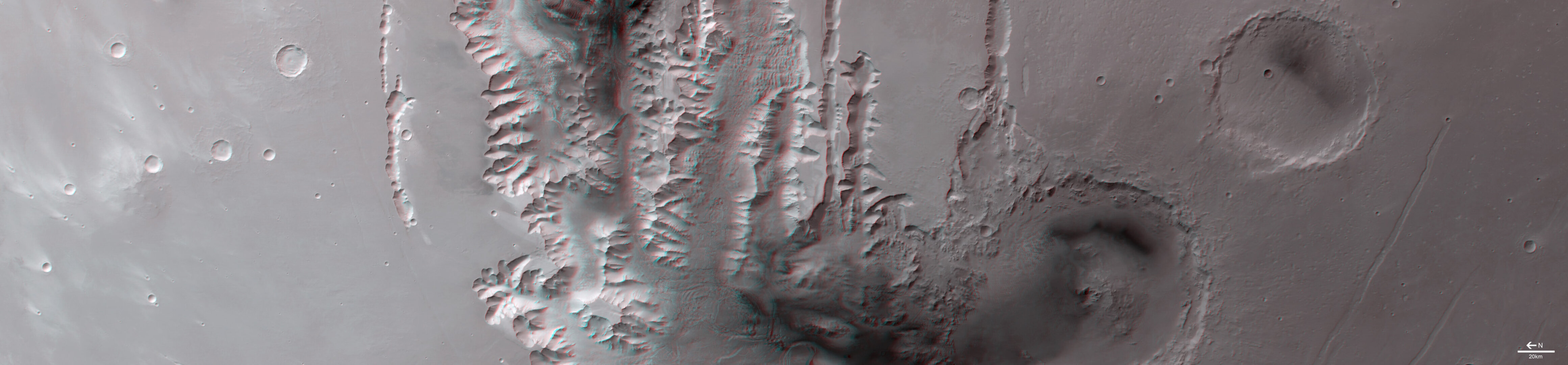3D image of Tithonium Chasma
