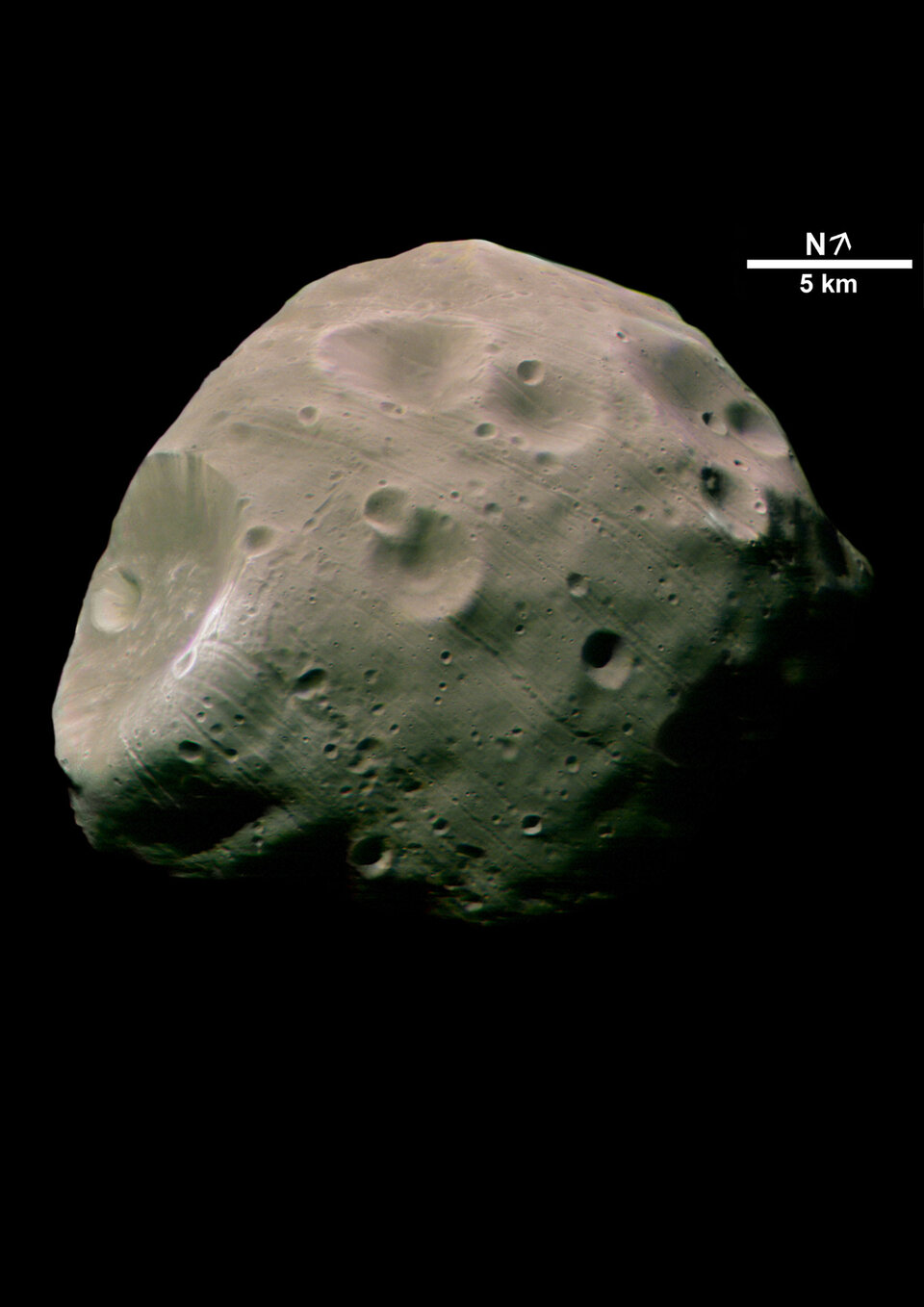 Phobos in colour, close-up