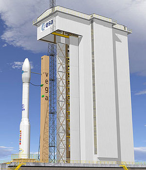 The construction of the launch pad for Vega is underway