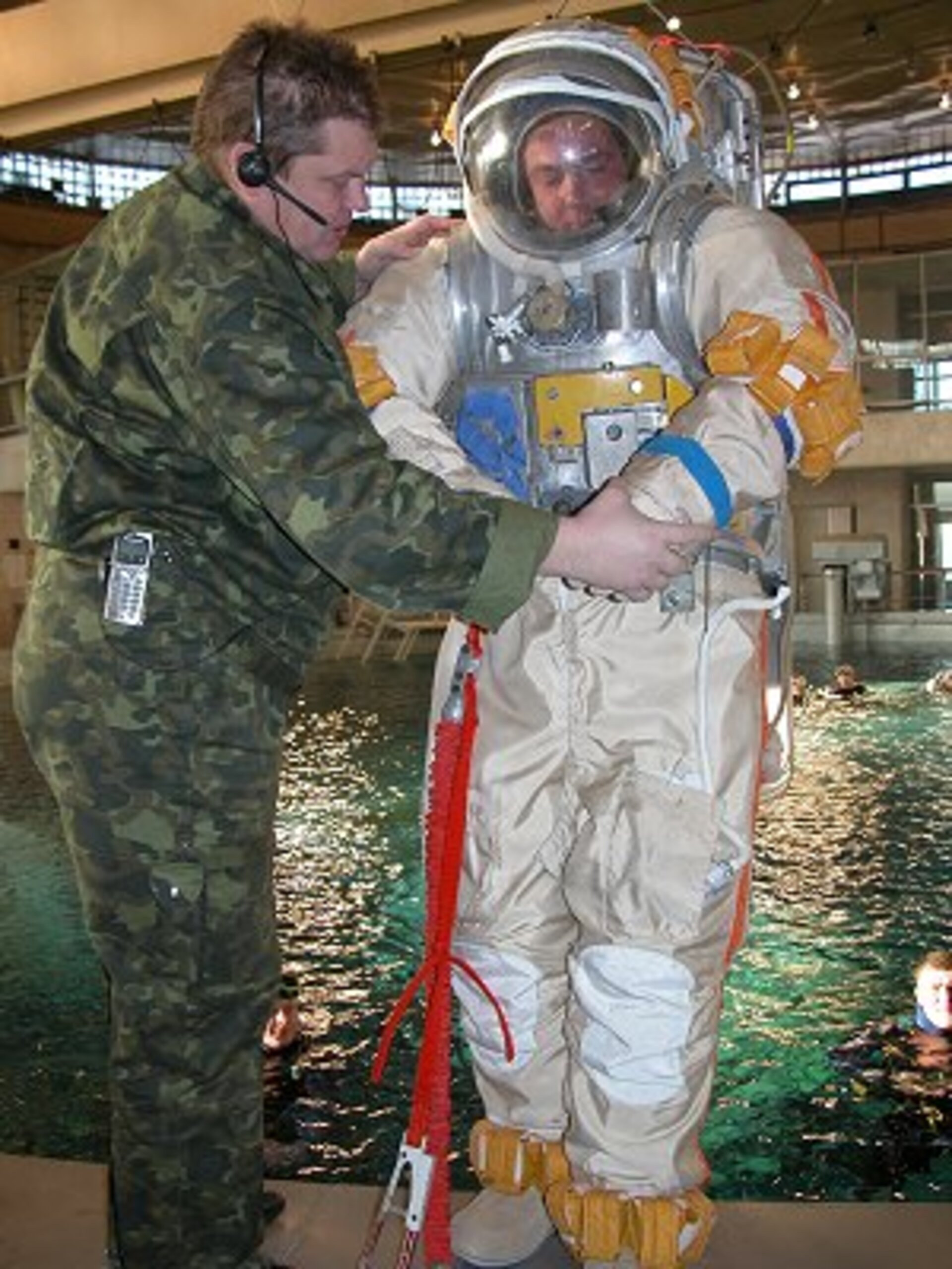 ESA astronaut André Kuipers performed the tests in a Russian Orlan spacesuit
