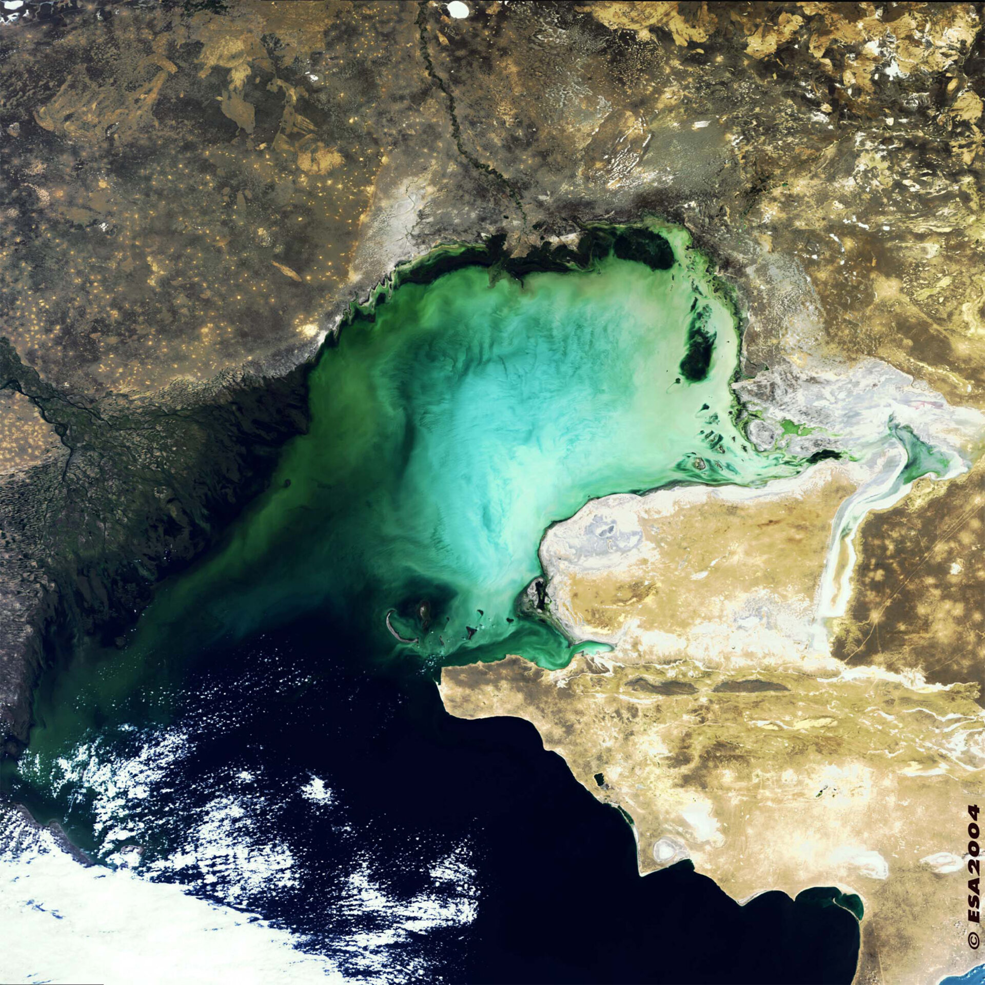 North Caspian Sea, MERIS, 22 September 2003