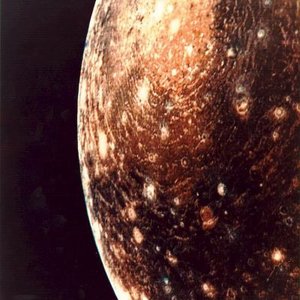 Callisto, a moon of Jupiter.