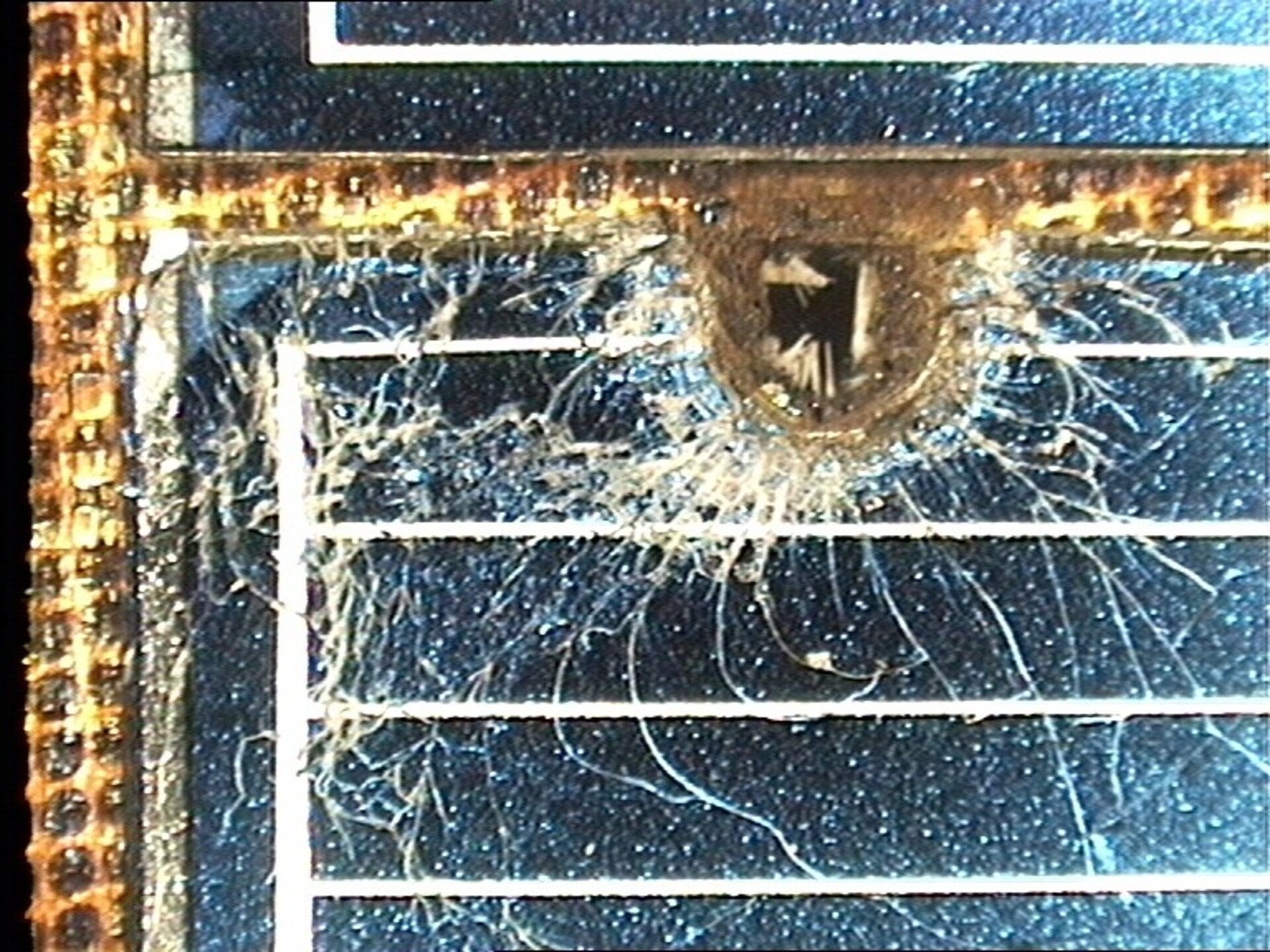 Hubble solar panel damage