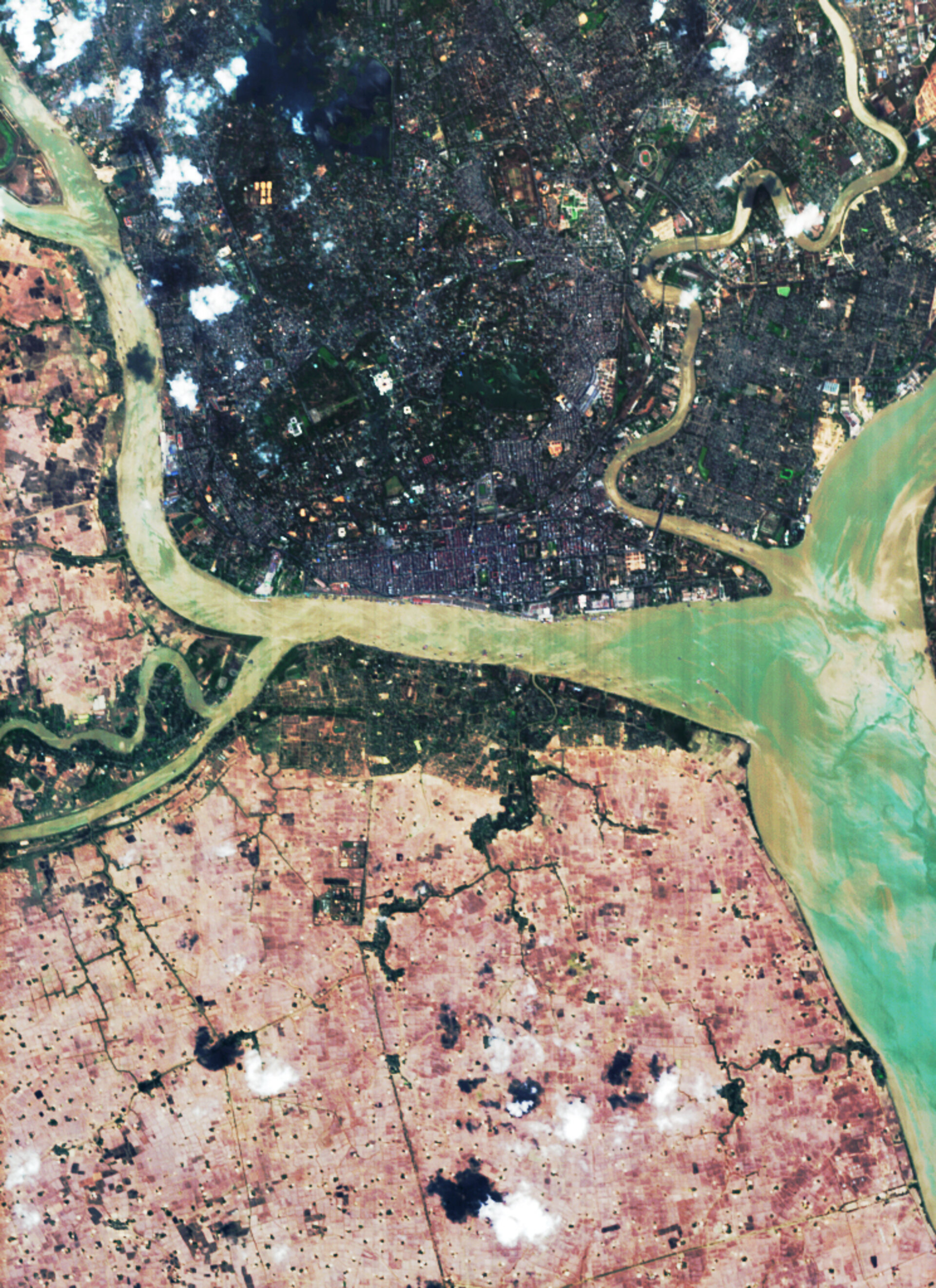Yangon River in Myanmar (Burma)
