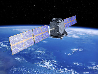 GSTB-V2/A in orbit (artist's impression)