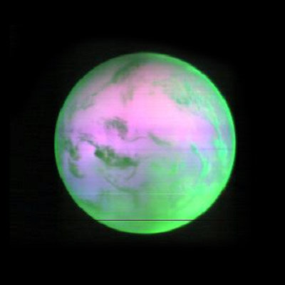 Infrared image of Earth from Rosetta