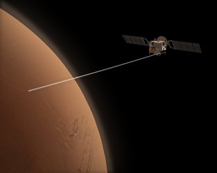 Artist's impression of MARSIS Boom 1 deployed