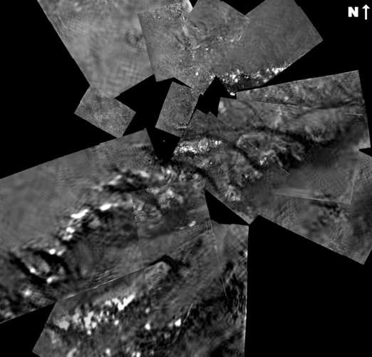 Gnomonic projection of Titan's surface seen from Huygens