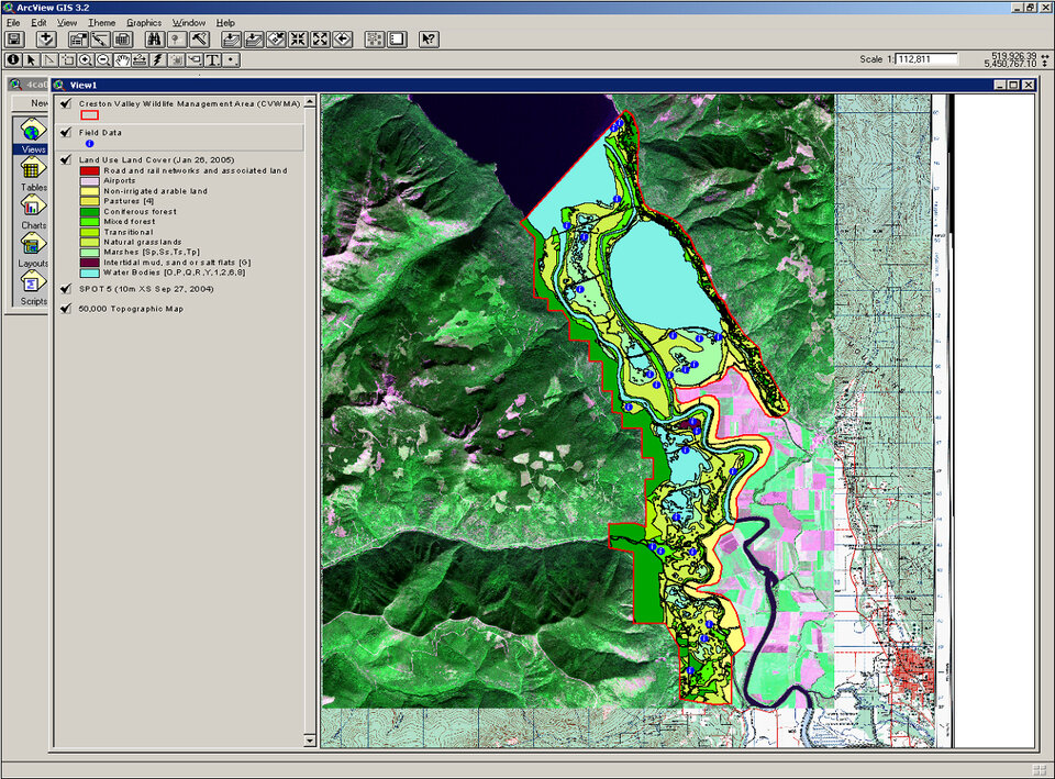Land cover map for Canada's Creston Valley