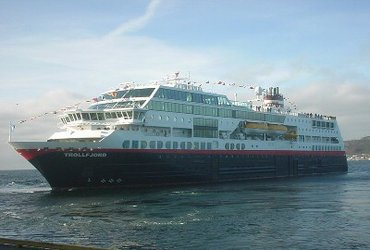 The Hurtigruten MS Trollfjord vessel